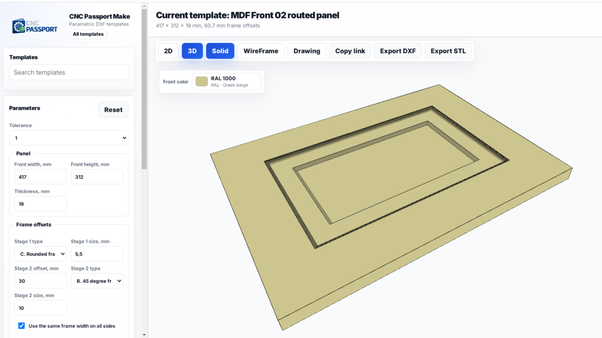 MDF Front Panel Templates: Ready-Made Solutions for Fast Design